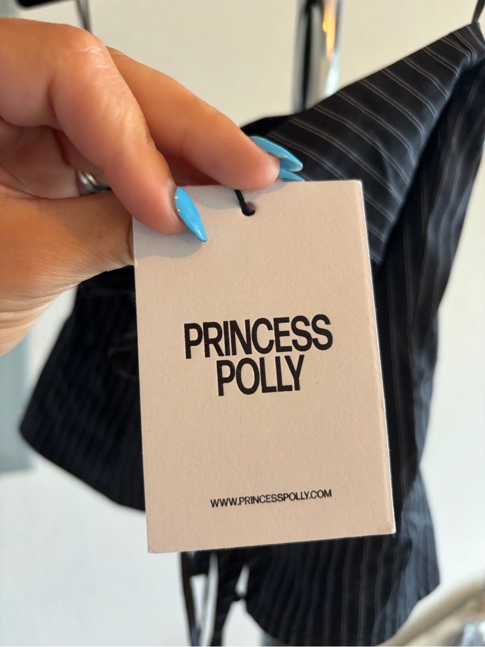 NWT Princess Polly Black Pinstripe Lace-Up Bustier Camisole - Picture 3 of 4